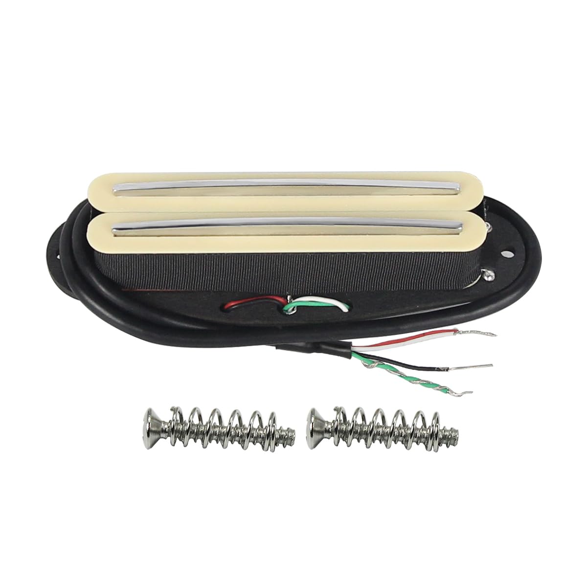 FLEOR Alnico 5 Hot Rail Humbucker Single-Coil-Sized Pickup 6-7K Humbucker Cream Fit ST SQ TL Guitar