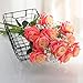JUSTOYOU 10pcs Artificial Rose Silk Flower Blossom Bridal Bouquet Home Wedding Decor(Gradient Pink)