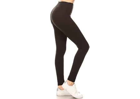 Leggings Depot High Waisted Leggings for Women Buttery Smooth & Soft Women's Leggings Solid Yoga - Reg, Plus, 1X3X, 3X5X