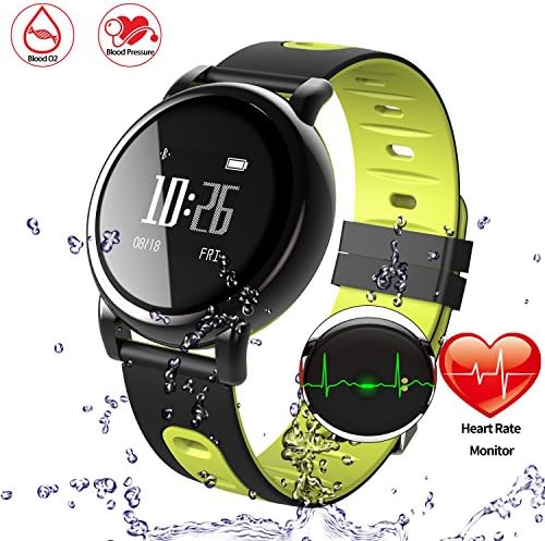 ONSTON Outdoor Sport Fitness Tracker Heart Rate Monitor Blood Pressure Sleep Monitor Pedometer Step Calorie Counter Smart Watch for IOS Andriod Smartphones (Yellow)