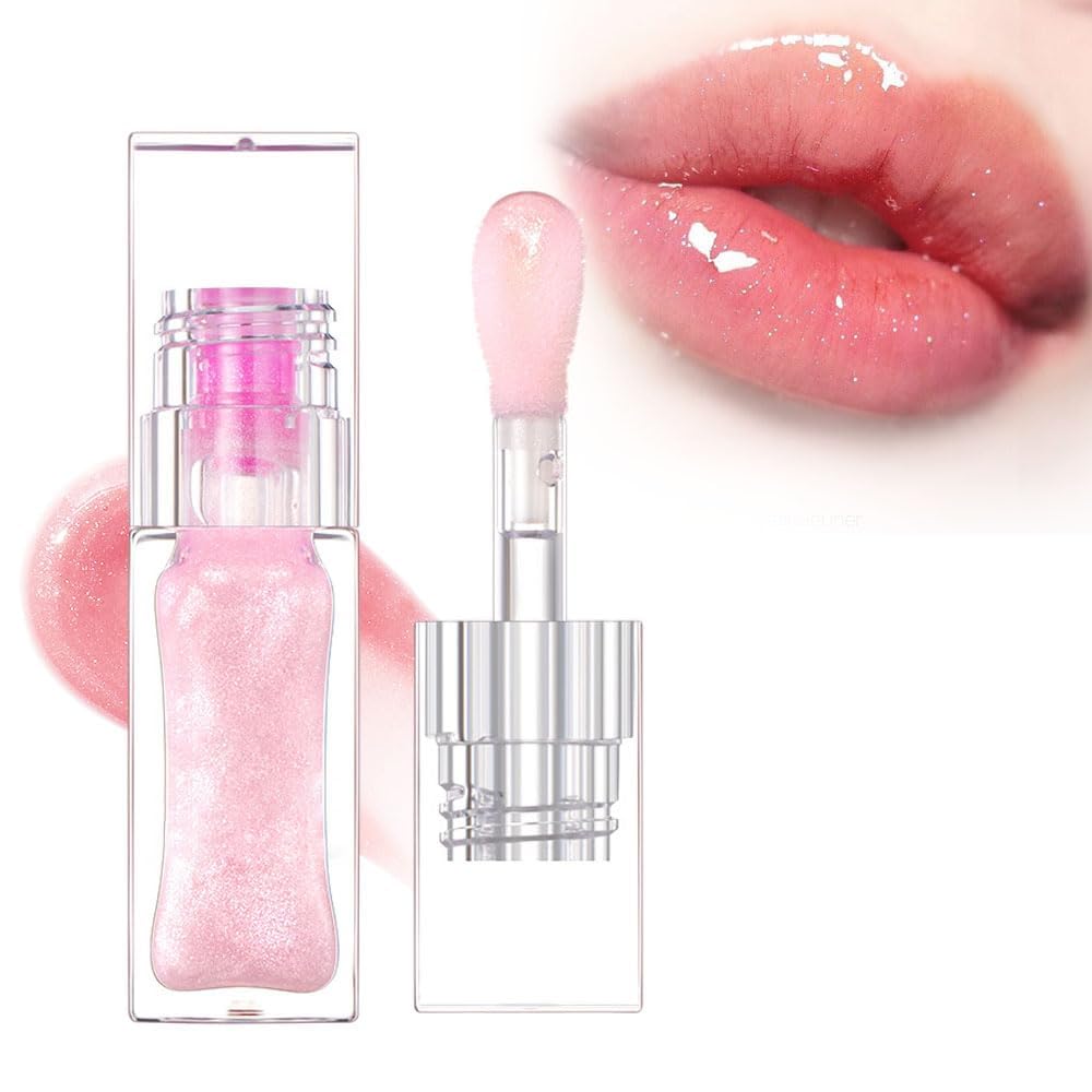 Color Changing Lip Oil, 2024 New Warm Change Moisturizing Lip Gloss Lip Oil Hydrating Lip Oil, Upgraded Long Lasting Nourishing Magic Big Brush Color Changing Lip Oil