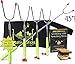 Marshmallow Roasting Sticks for Campfire | Smores Sticks for Fire Pit | Telescoping Hot Dog Roasting Sticks - Smores Skewers Extendable 45 inch Set of 5 Glow in The Dark Smores Kit for Fire Pit