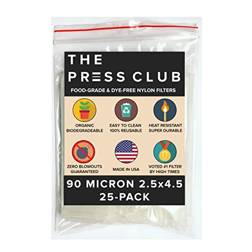 90 Micron Rosin Tea Bag Press Filter 2.5 by 4.5 inch 25 Pack Zero Blowout Guarantee All Micron & Sizes Available