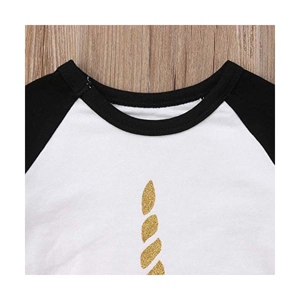 Baby Kids Girl Unicorn Thanksgiving Christmas Car Print Ruffle Polka Dot Cotton T-Shirt Top Outfits - Image 5