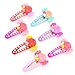 KimmyKu Baby Hair Accessories Bows girls toddlers infant Mini Small Hair Clips Color Assorted Snap Barrettes