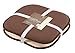 GoodGram 2 Pack Non Slip Ultra Soft Chenille Premium Comfort Memory Foam Chair Pads/Cushions - Assorted Colors (Brown)