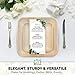 Chic Leaf Palm Leaf Plates Disposable Inch Square Pack Compostable Biodegradable & Eco Friendly Plates - Microwave Safe Disposable (10'' - 25 Pack)