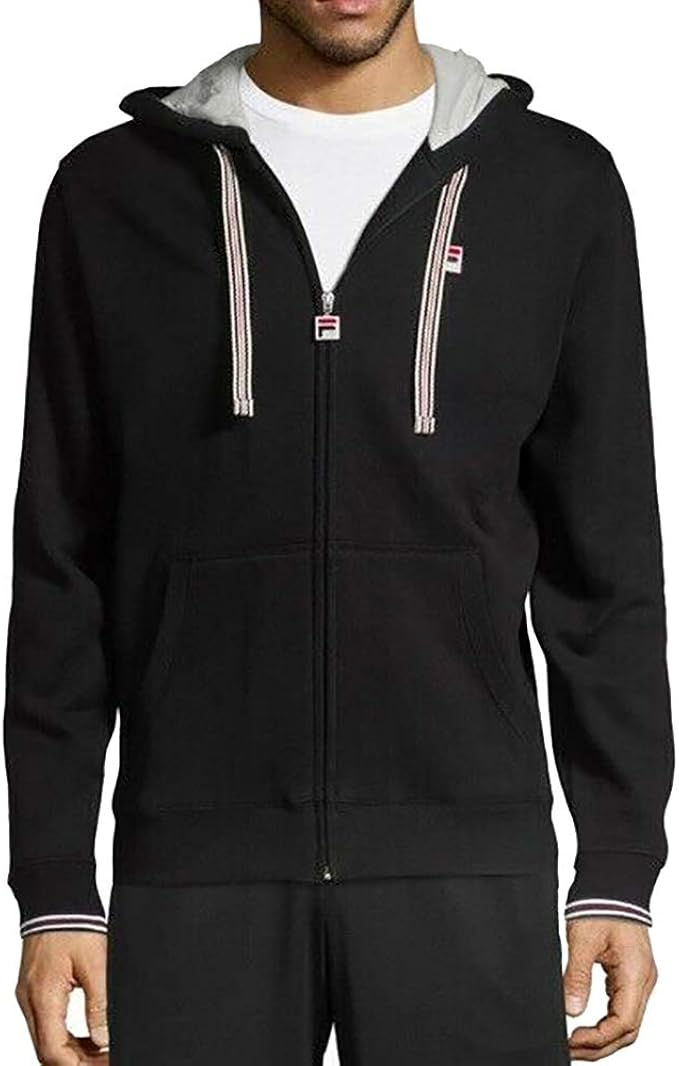 black fila hoodie mens