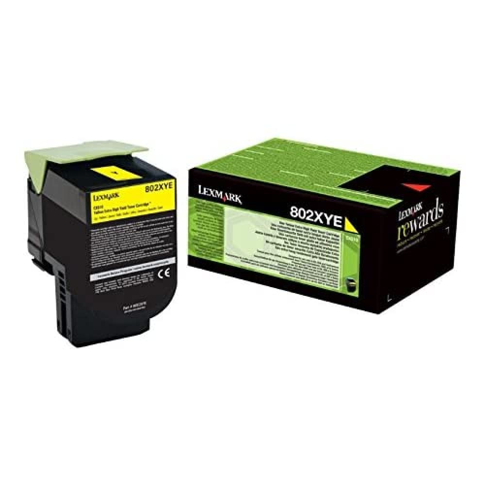 Lexmark 80C2XYE Laser Toner for CX510DE - Yellow, Printer Accessories