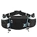 Easy Anywhere Hydration Running Belt - Extra Large Pocket - with 2 Bpa-Free Water Bottles - Fits Large Smartphones, Including iPhone 6 Plus - Bounce Free Running Belt - Extra Pouch for Essentials