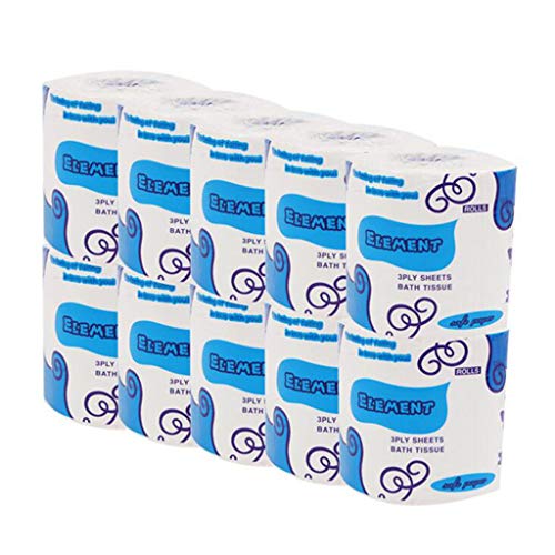 Becoler Store Ultra Gentle Toilet Paper, 6 Family Rolls 4 Layers Replacement Roll Paper Toilet Paper for Business Table Kitchen Paper