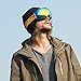 OutdoorMaster Ski Goggles PRO - Frameless, Interchangeable Lens 100% UV400 Protection Snow Goggles for Men & Women ( Blue Frame Orange Strap VLT 15% Grey Lens with REVO Red and Free Protective Case )