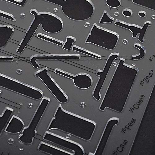 image for NAGOLEN Ruler Scale - Set of 2 Chemistry Chemical Lab Laboratory Geome