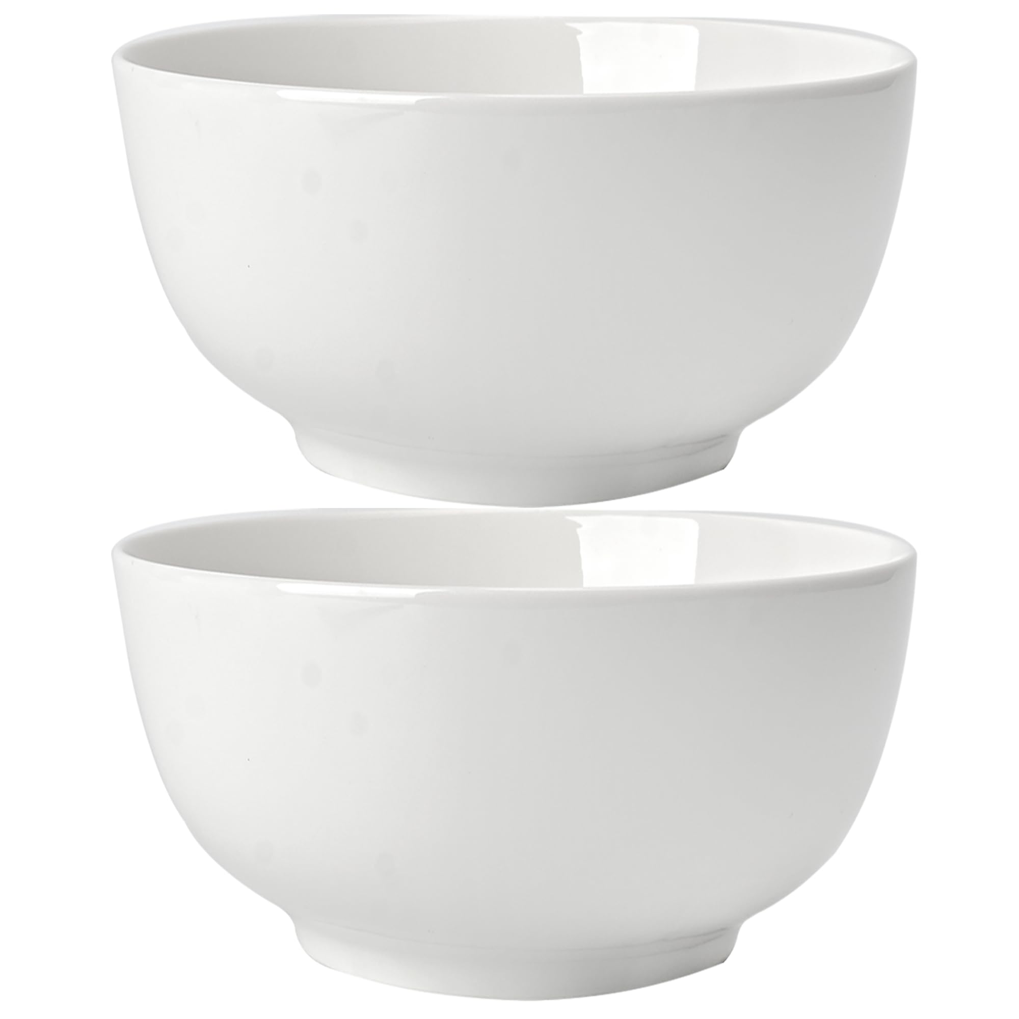 ALLUSEIT 8" Serving Bowls, 64oz Large Salad Bowl of 2, White Ceramic Bowl Set for Cereal Soup Pasta Fruit Pho, Dishwasher & Microwave Safe, Porcelain Serving Dishes for Party