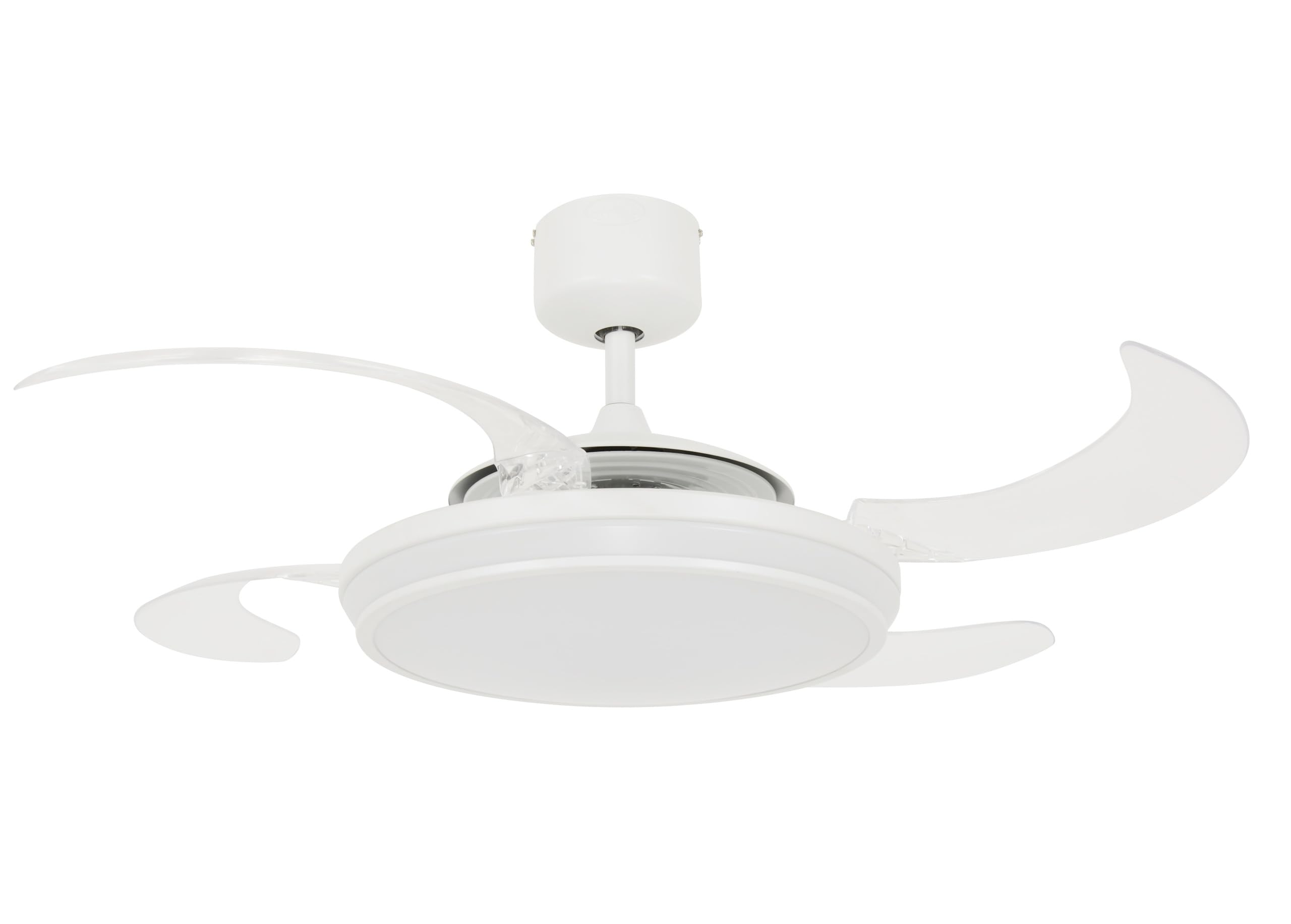 Fanaway Evo 1 LED, Acrylic Metal, White, 122 cm Durchmesser, 1 60 watts 240 Volts