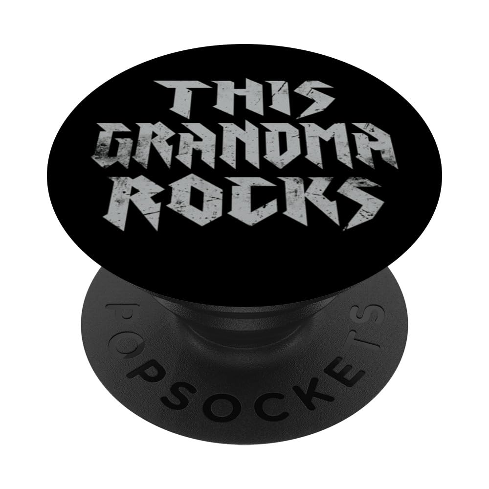 Rock N Roll This Grandma Rocks Rock Music Lover PopSockets Swappable PopGrip