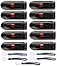 SanDisk Cruzer Glide 16GB (10 Pack) Cruzer USB 2.0 Flash Drive Jump Drive Pen Drive CZ60 - w/ (5) Everything But Stromboli (tm) Lanyard