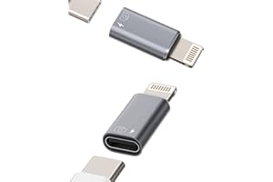 iPhone OTG Adapter Headphone Dongle USB C Female to Lightning Male Charger Data Sync Converter(2Pack)Type-c Camera Card Reade