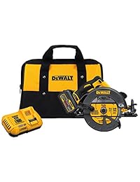 Sierra circular sin cepillos con freno y kit de batería DeWalt DCS575T1 Flexvolt de 60 V máx., 7-1 4 pulgadas