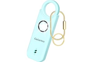 GUIARTEC Rechargeable Personal Safety Alarm for Women, 135 dB Loud Self Defense Keychain Siren with LED Strobe Light, Personal Emergency Security Safe Devices Key Chain Alarms for Women Kids Elderly (Aqua)