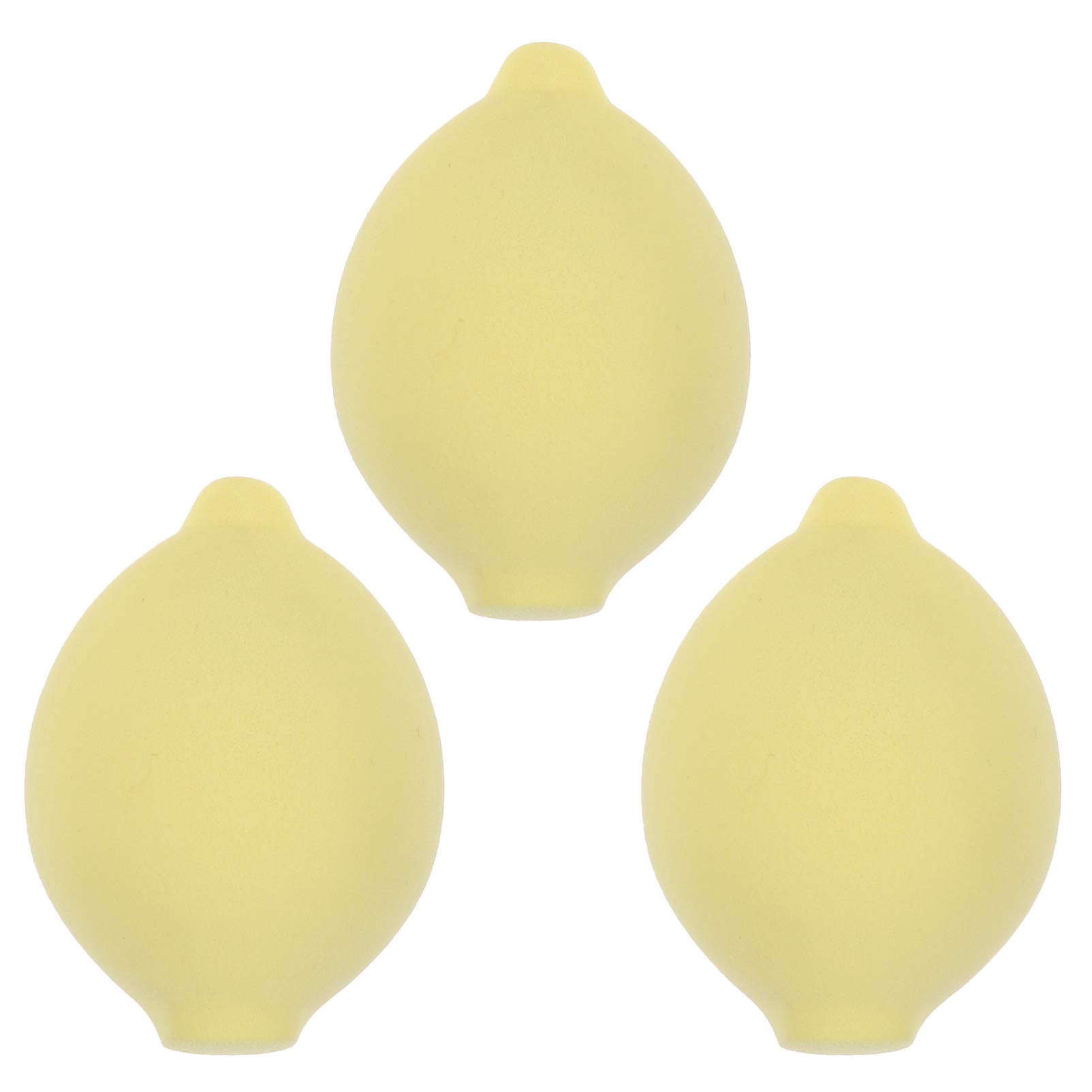 FRCOLOR 3pcs Makeup Sponge Egg Lemon Fruit Shaped Foundation Beauty Blenders Tool for Women Girls Makeup Liquid Cream Supply (Yellow)