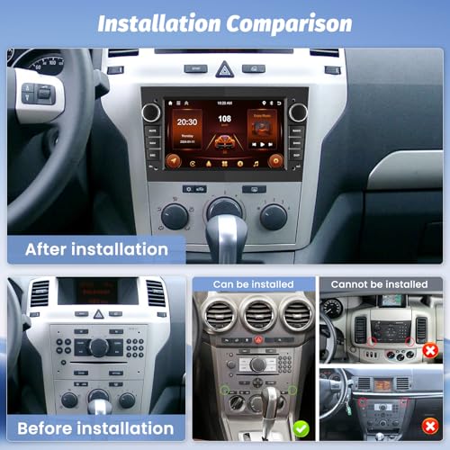 [2G+64G] Android 15 Car Radio for Opel Corsa Astra Meriva Vivaro Combo Antara Carplay Wireless Android Auto 7 Inch 2 Din Radio with GPS Navi Bluetooth WiFi RDS Hi-FI FM Backup Camera (Black)