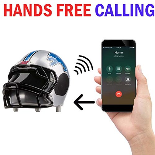 NIMA Portable Bluetooth Speaker, [Officially Licensed by NFL] NFL Football Helmet Small (Entry level) Stereo Speaker with Built-in-Mic, Hands-free Call, AUX HD Sound and Bass -Detroit Lions - Thumbnail 4