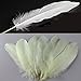 Vivian White Goose Feathers 6-8 inch Craft for Wedding Party Decor Pack of 100 PCS