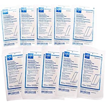 100 Medline Sterile Abdominal Pads, NON21450H, 5 inch x 9 inch ABD Pads (100 Pack)