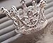 Bridal Wedding Party Pearl Rhinestone Full Circle Round Mini Crown Tiara Princess Crown