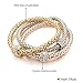 Long Way ® 3pcs Gold Silver Plated Charm Bracelet for Women Luxury Multilayer Bracelet