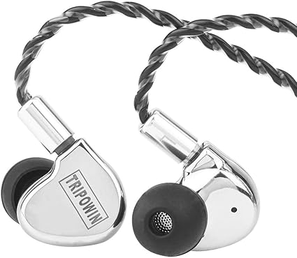 Amazon Com Tripowin Tc 01 1dd 10mm Si Pu Driver Hifi In Ear Earphone With Metal Housing Detachable 0 78mm 2pin Cable Silver Home Audio Theater