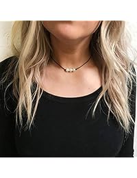 Starain 5pcs Summer Beach Shell Necklace Set for Women Cute Tiny Seed Beads Choker Necklace