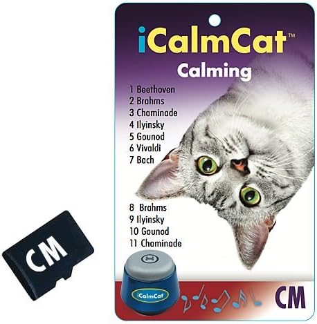 iCalmPet | Through a Cat's Ear: Cat Calming | MicroSD Card | 3-hrs | Specialized Music to Soothe Feline Stress