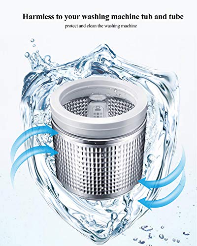 [12 Pack] Taffy\'s Washing Machine Cleaner Effervescent Tablets,Solid Washer Deep Cleaning Tablet, Triple Decontamination Remover with Natural Formula, for Front and Top Load Machines