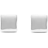 Boma Jewelry Sterling Silver Square Geometric Stud Earrings