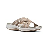 Clarks Women's Mira Isle Slide Sandal, Sand Combi