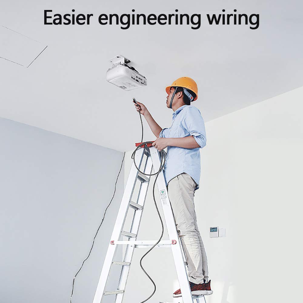 Hiseeu 160Ft Cat5e PoE Ethernet Cable,Network Cable with RJ45 Waterproof Connector,Different Network Cable Joints on Both Sides,1Gigabit/Sec,Compatible PoE Cameras and NVR System,RJ45-B-50
