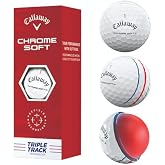 Callaway Chrome Soft Triple Track Golf Balls (White, 3pk) 1 Sleeve 2022