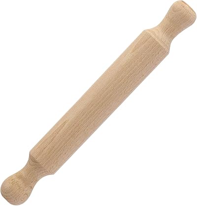 Besto Wooden Rolling Pin 40x4 cm Beech Wood Pro Dough Roller