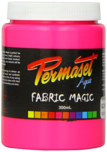 Permaset Aqua Super 300ml Fabric Printing Ink - Glow Pink