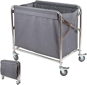 Carrito Clasificador De Lavandería Plegable for Hotel con Ruedas