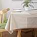 LEEVAN Heavy Vinyl Tablecloth Rectangle 54x84 Inch PVC Table Cover with Flannel Backing Wipe Clean Table Cloths Waterproof Oil-Proof for Kitchen and Dining Room-Geometry