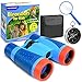 Binoculars for Kids, High Resolution Compact Kids Binoculars for Bird Watching, Hiking, Hunting, Outdoor Adventure Kit for Kids - Kids Binoculars Boys, Compass and Magnifier (Blue)