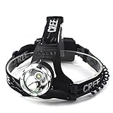 CREE XML T6 LED Headlight Headlamp Torch Flashlight 1600lm + 2 x Rechargeable 18650 Battery, Waterproof Design
