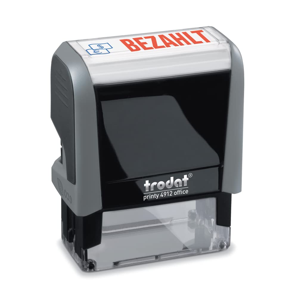 Trodat Office Printy 4912 Stamp Paid Ready-to-Use Grey