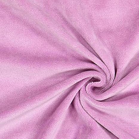 Fabulous Fabrics Nicki Stoff Uni – rosa — Meterware ab 0,5m — zum Nähen von Kissen, Hauskleidung und Sportkleidung