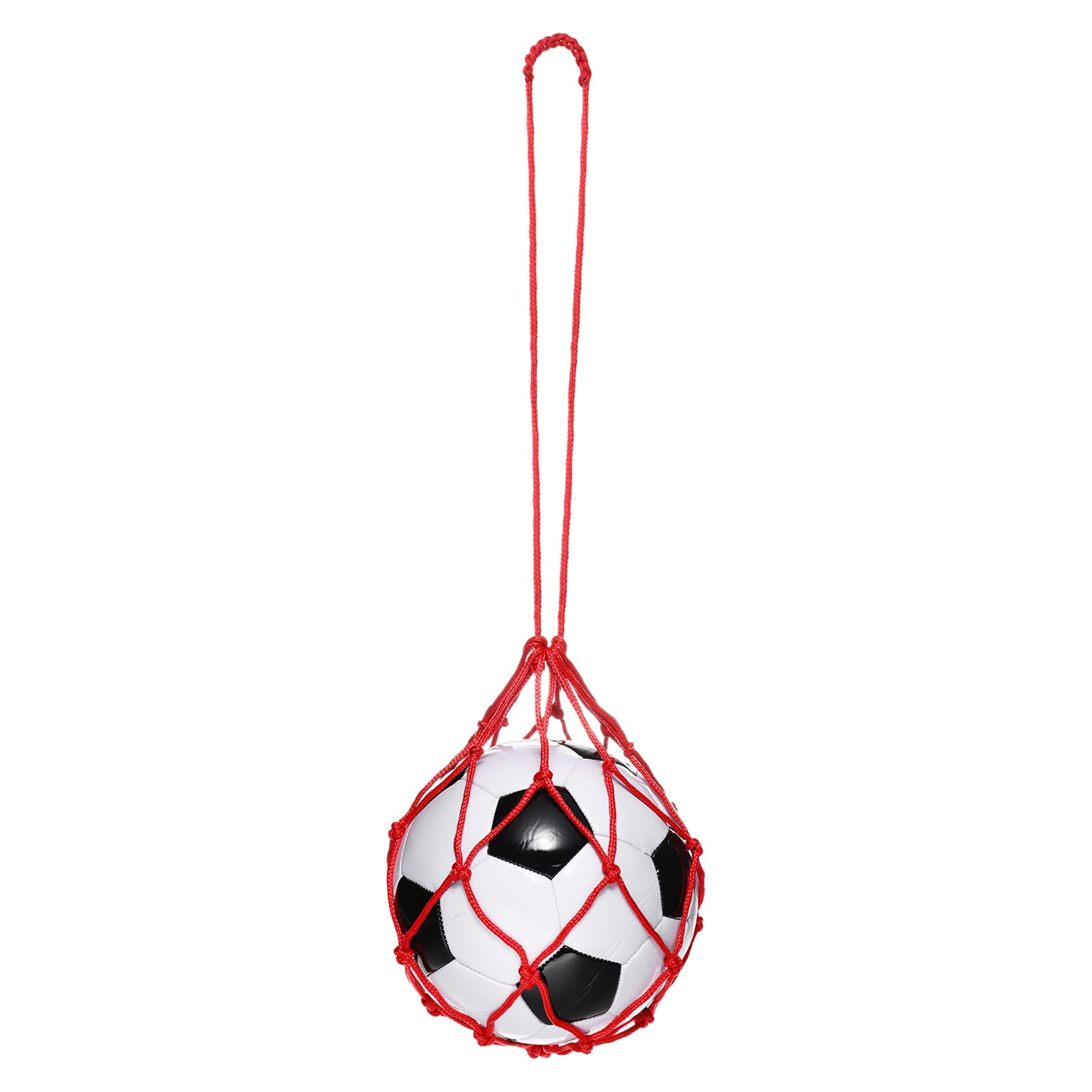 PATIKIL Solo Football Kick Net, Football Return Throw Training Net Soccer Training Aid Control Skills for Youth Adult Kicking Practice for 3, 4, 5 Ball Size, Red