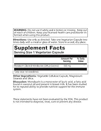 Solaray monolaurin Suplemento, 500 mg, 60 Count