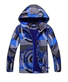 M2C Boys Hooded Full-Zip Windproof Fleece Lined Active Jacket